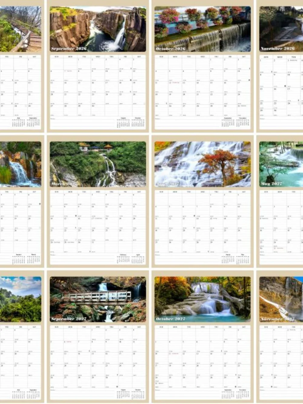 2026 - 2027 Calendar Magnetic Peel & Stick 18 Months 8.5